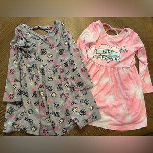 Girl Power Pink and Gray girls dresses